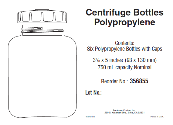 Beckman Coulter - 356855 - 750ml, Polypropylene Bottle with Screw-On Cap