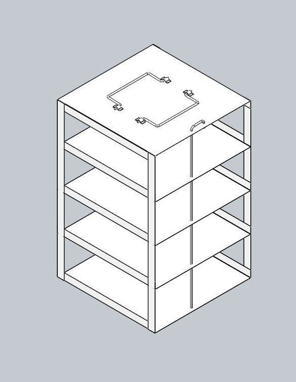 Crystal Industries - CFS-100 - Vertical Rack for 100-Place Slide Boxes