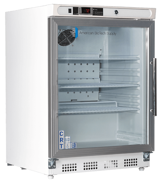 American Biotech Supply - CRT-ABT-HC-UCBI-0404G-LH - 4.6 Cu. Ft. Undercounter Controlled Room Temperature Cabinet, Built-In, Left Hinged-Glass Door