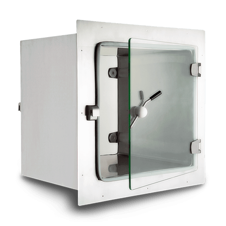 ESCO - EPB-S616161-C - Infinity® Cleanroom Transfer Hatches, 610 x 610 x 610 mm, 2 mm Stainless Steel, All Coved Corners, Mech. Interlock, With 1 Fixed and 1 Removable Flange