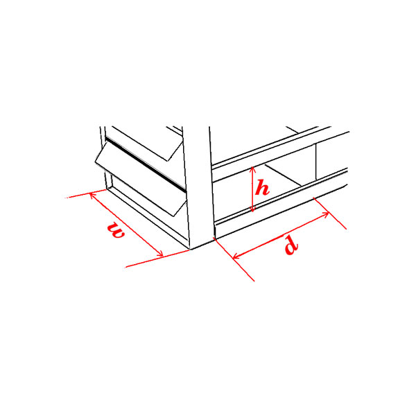 Crystal Industries - UFS-423 - Upright Sliding Tray Rack for 3" Boxes, 4x2 Configuration