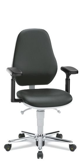 Bimos - 20026595-A - Cleanroom Basic Chair 9145, ESD Capable, Standard Desk Height Range, with Arms