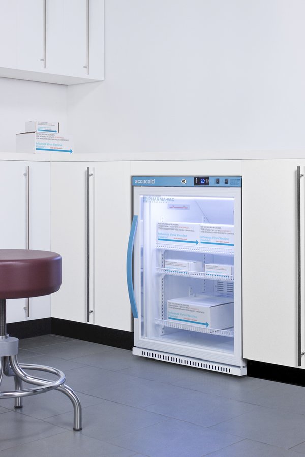 Accucold - ARG61PVBIADADL2BLHD - 6 Cu.Ft. Vaccine Refrigerator, ADA Height, Left Hand Door