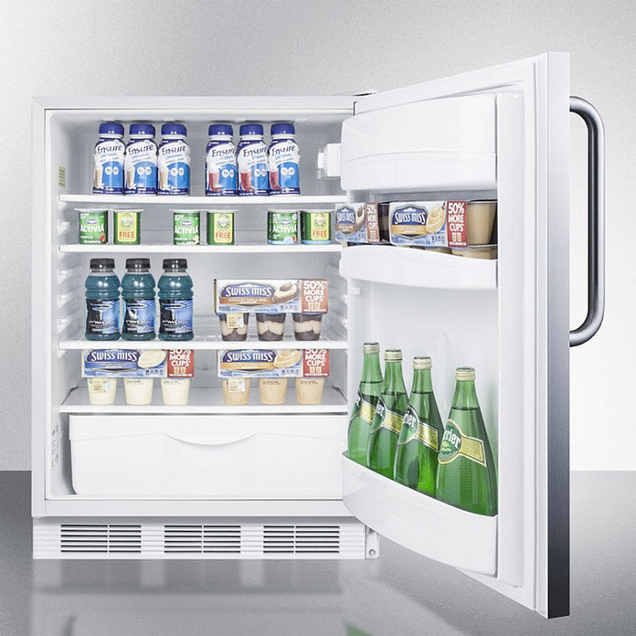 Accucold - FF6LW7CSSLHD - 24" Wide Built-In All-Refrigerator, Left Hand Door