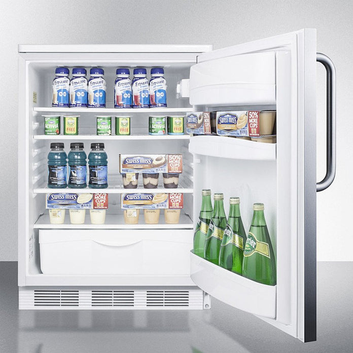 Accucold - FF6LW7SSTBLHD - 24" Wide All-Refrigerator, Left Hand Door