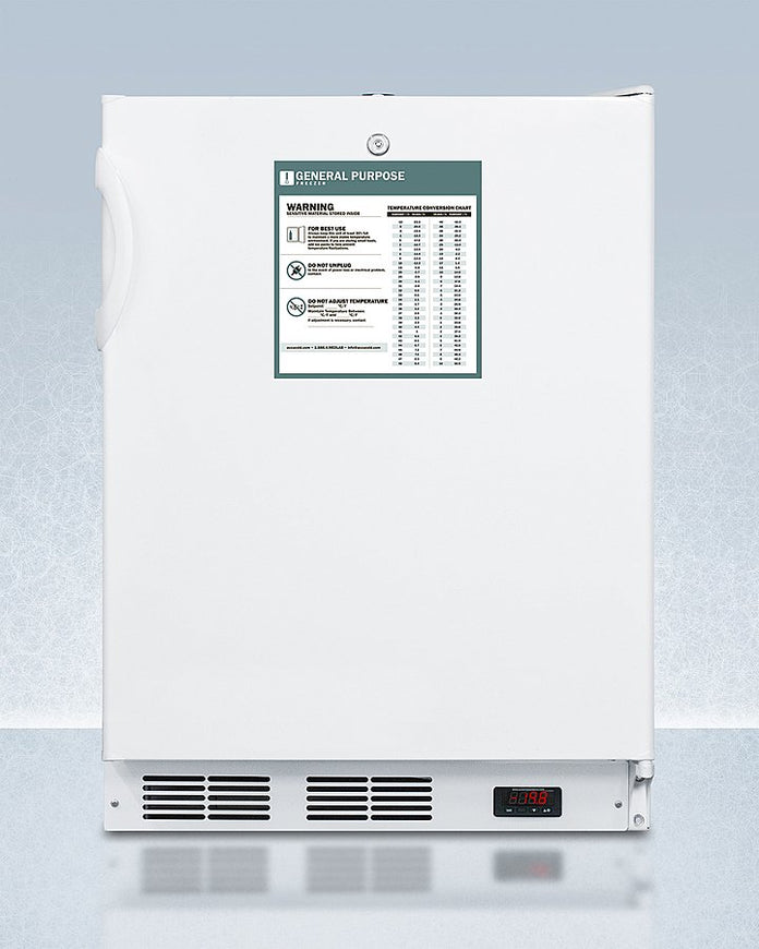 Accucold - VT65MLBIADAGPLHD - 24" Wide Built-In All-Freezer, ADA Compliant, Left Hand Door