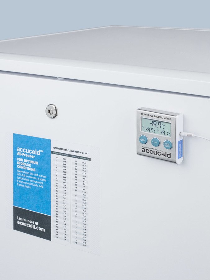 Accucold - VT65MLBIPLUS2LHD - 24" Wide Built-In All-Freezer, Left Hand Door