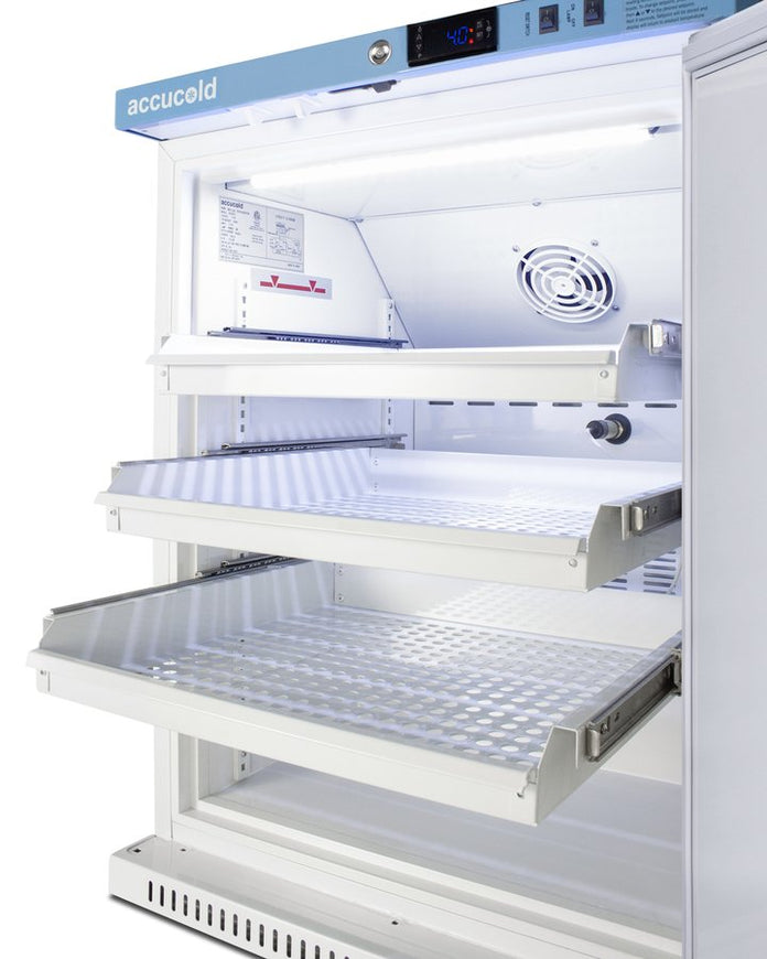 Accucold - ARS6MLDR - 6 Cu. Ft. ADA Height Laboratory Refrigerator with Removable Drawers