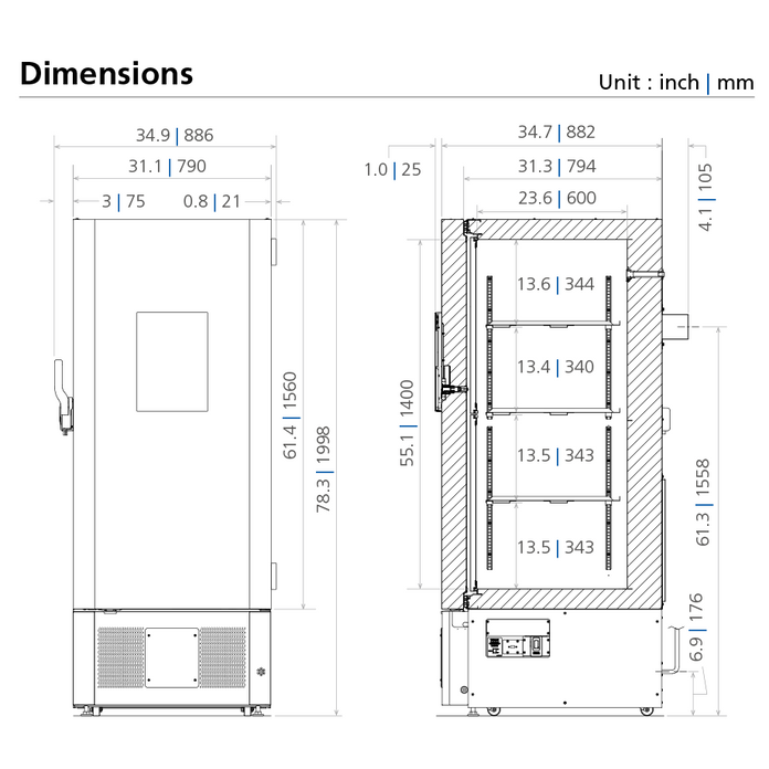 PHCbi - MDF-DU503VXHA-PA - TwinGuard ECO Ultra-Low Temperature Upright Freezer -86°C