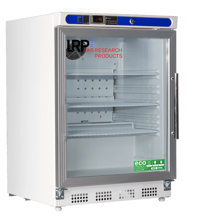 Lab Research Products (LRP) - LRP-HC-UCBI-0404G-LH - 4.6 Cu. Ft. Plus Series Undercounter Refrigerator, Built-In, Left Hinged-Glass Door