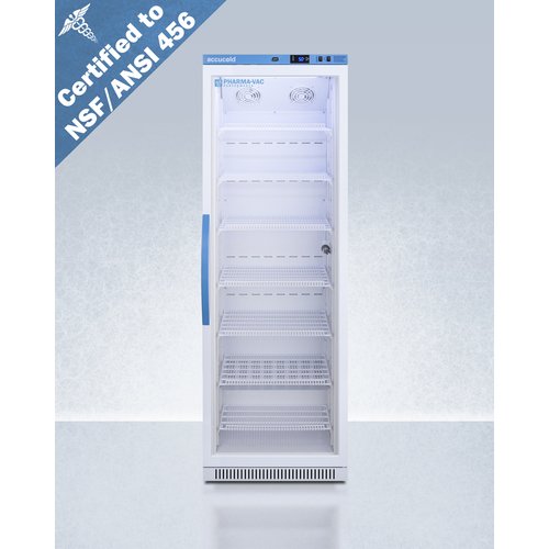Accucold - ARG15PV456LHD - 15 Cu.Ft. Upright Vaccine Refrigerator, Certified to NSF-ANSI 456 Vaccine Storage Standard, Left Hand Door