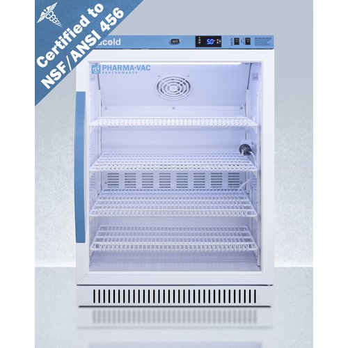 Accucold - ARG6PV456 - 6 Cu. Ft. ADA Height Vaccine Refrigerator, Certified to NSF/ANSI 456 Vaccine Storage Standard