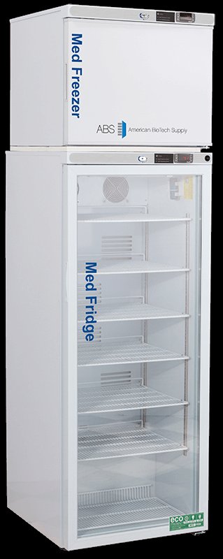 American Biotech Supply - PH-ABT-HC-RFC12G - 12 Cu. Ft. Pharmacy Refrigerator and Freezer Combination with Glass Door