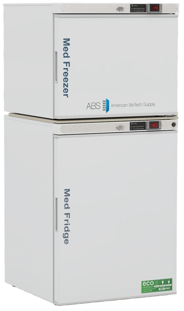 American Biotech Supply - PH-ABT-HC-RFC7SA - 7 Cu. Ft. Pharmacy Refrigerator and Auto Defrost Freezer Combination