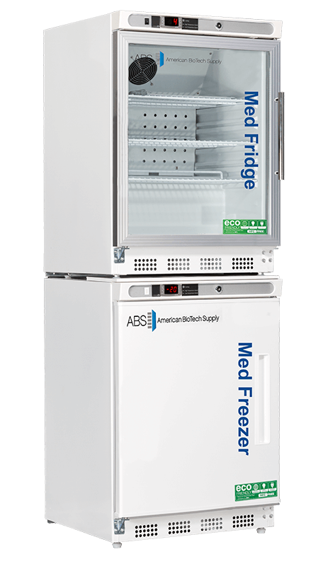 American Biotech Supply - PH-ABT-HC-RFC9G-LH - 9 Cu. Ft. Pharmacy Refrigerator and Freezer Combination, Left Hinged with Glass Door