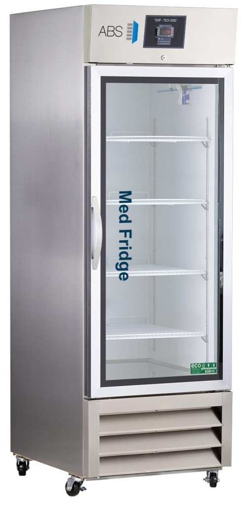 American Biotech Supply - PH-ABT-HC-SSP-23G - 23 Cu. Ft. Glass Door Stainless Steel Pharmacy Refrigerator