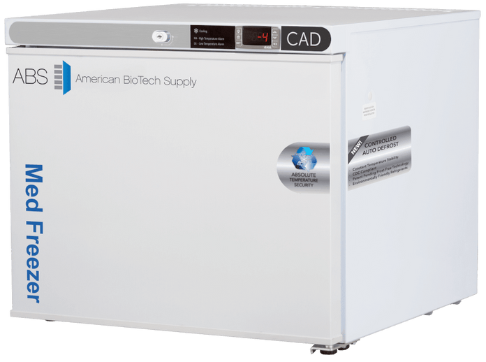American Biotech Supply - PH-ABT-HC-UCFS-0120A-CAD - 1 Cu. Ft. Pharmacy Countertop Controlled Auto Defrost Freezer Freestanding