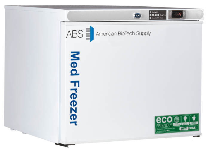 American Biotech Supply - PH-ABT-HC-UCFS-0120A-LH - 1.3 Cu. Ft. Capacity Premier Pharmacy/Vaccine Countertop Auto Defrost Freezer Freestanding, Left Hinged