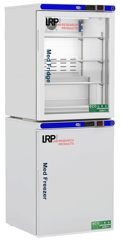 Lab Research Products - PH-LRP-HC-RFC1040G - 10 Cu. Ft. Pharmacy Refrigerator & Freezer (-40°C Operation) Combination, with Glass Door Refrigerator