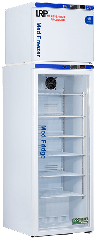 Lab Research Products (LRP) - PH-LRP-HC-RFC12GA-CAD - 12 Cu. Ft. Plus Series Pharmacy/Vaccine Refrigerator & Freezer Combination with Controlled Auto Defrost Freezer w Glass Door