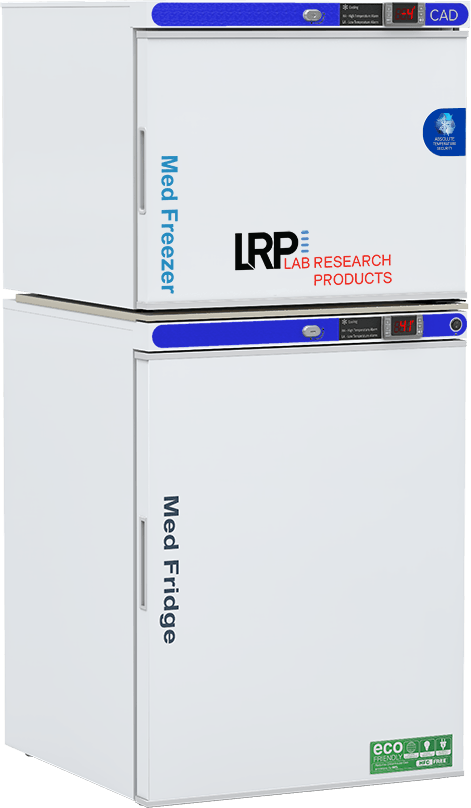 Lab Research Products (LRP) - PH-LRP-HC-RFC7SA-CAD - 7 Cu. Ft. Pharmacy Refrigerator & Controlled Auto Defrost Freezer Solid Door Combination