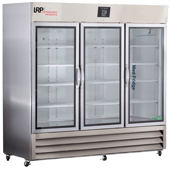 Lab Research Products (LRP) - PH-LRP-HC-SSP-72G - 72 Cu. Ft. Plus Series Glass Door Stainless Steel Pharmacy Refrigerator