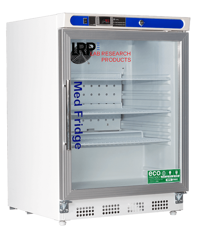 Lab Research Products - PH-LRP-HC-UCBI-0404G - 4.6 Cu. Ft. Plus Series Pharmacy/Vaccine Undercounter Refrigerator, Built-In, Glass Door