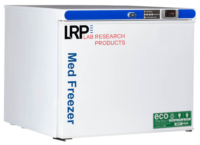 Lab Research Products - PH-LRP-HC-UCFS-0120A-LH - 1.3 Cu. Ft. Capacity Plus Series Pharmacy/Vaccine Countertop Auto Defrost Laboratory Freezer Freestanding, Left Hinged