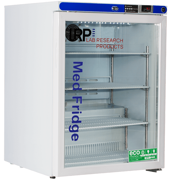 Lab Research Products (LRP) - PH-LRP-HC-UCFS-0504G - 5.2 Cu. Ft. Plus Series Pharmacy/Vaccine Undercounter Glass Door Refrigerator Freestanding