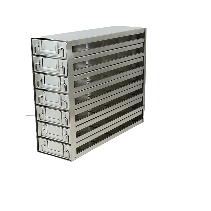 Crystal Industries - UFDDP-57 - Upright Freezer Drawer Rack for 96-Deep-Well Microtiter Plates, 5x7 Configuration