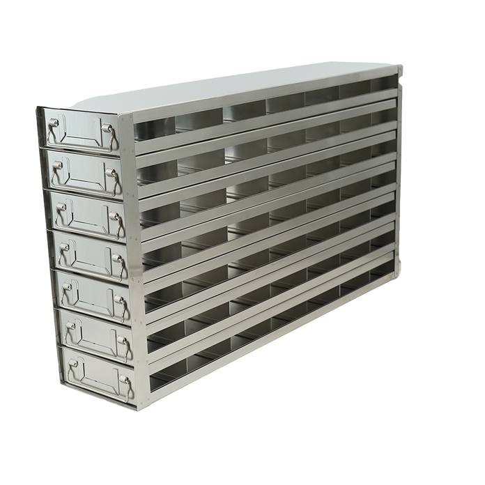 Crystal Industries - UFDDP-77 - Upright Freezer Drawer Rack for 96-Deep-Well Microtiter Plates, 7x7 Configuration