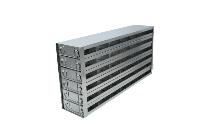 Crystal Industries - UFDDP-76 - Upright Freezer Drawer Rack for 96-Deep-Well Microtiter Plates, 7x6 Configuration