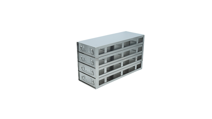 Crystal Industries - UFDHT-34 - Upright Freezer Drawer Rack for 100-Cell Hinged Plastic Boxes, 3x4 Configuration