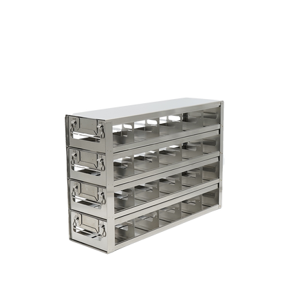 Crystal Industries - UFDPCR-54 - Upright Freezer Drawer Rack for 0.2ml Tube 96-Well PCR Boxes, 5x4 Configuration