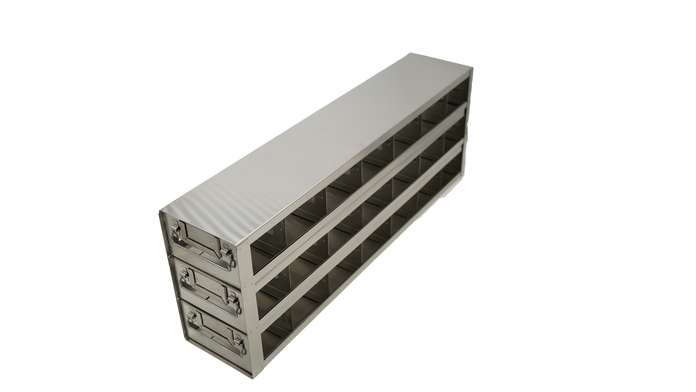 Crystal Industries - UFDPCR - Upright Freezer Drawer Rack for 0.2ml Tube 96-Well PCR Boxes