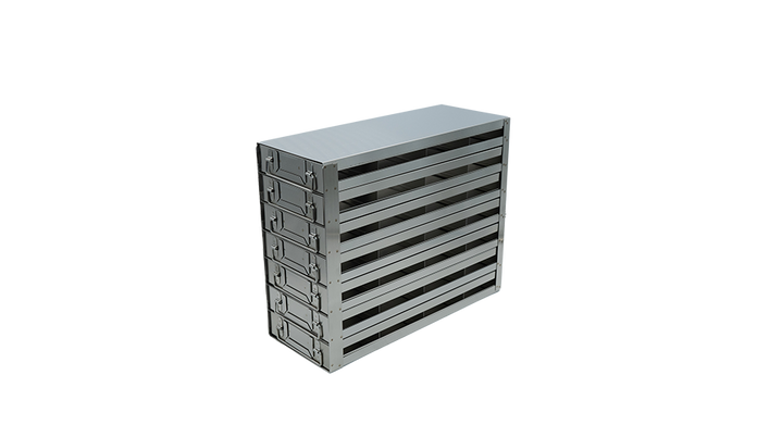 Crystal Industries - UFDS-25-47 - Upright Freezer Drawer Rack for 25-Place Slide Boxes, 4x7 Configuration