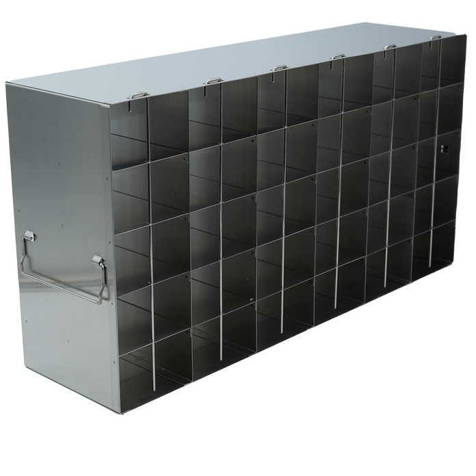 Crystal Industries - UFH50 - Upright Freezer Rack for 50-Cell Hinged Top Plastic Boxes