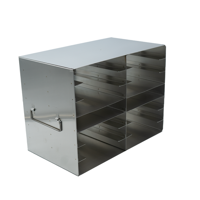 Crystal Industries - UFS-100-27 - Upright Freezer Rack for 100-Place Slide Boxes, 2x7 Configuration