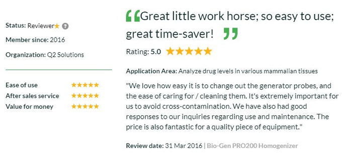 PRO Scientific - 01-01200 - Bio-Gen PRO200 Hand-Held Homogenizer, 0.03ml-500ml Volume