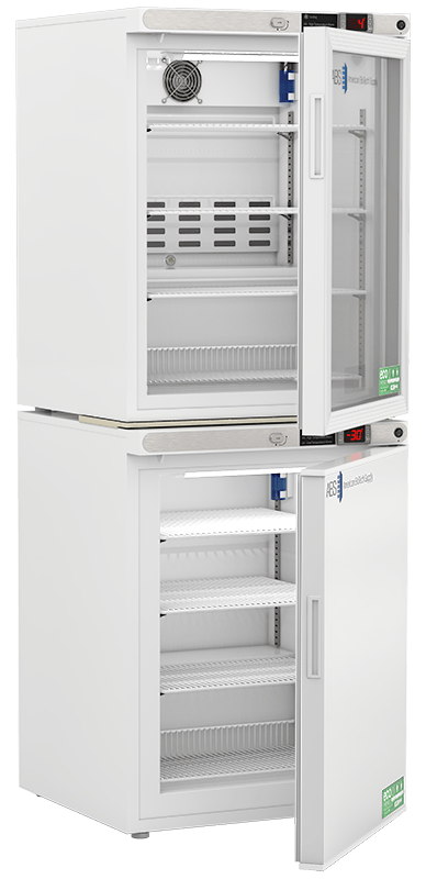 American Biotech Supply - ABT-HC-RFC1030G - 10 Cu. Ft. Refrigerator and Freezer (-30°C Operation) Combination with Glass Door Refrigerator
