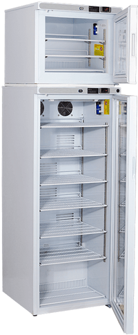American Biotech Supply - ABT-HC-RFC12G - 12 Cu. Ft. Refrigerator and Freezer Combination with Glass Door Refrigerator