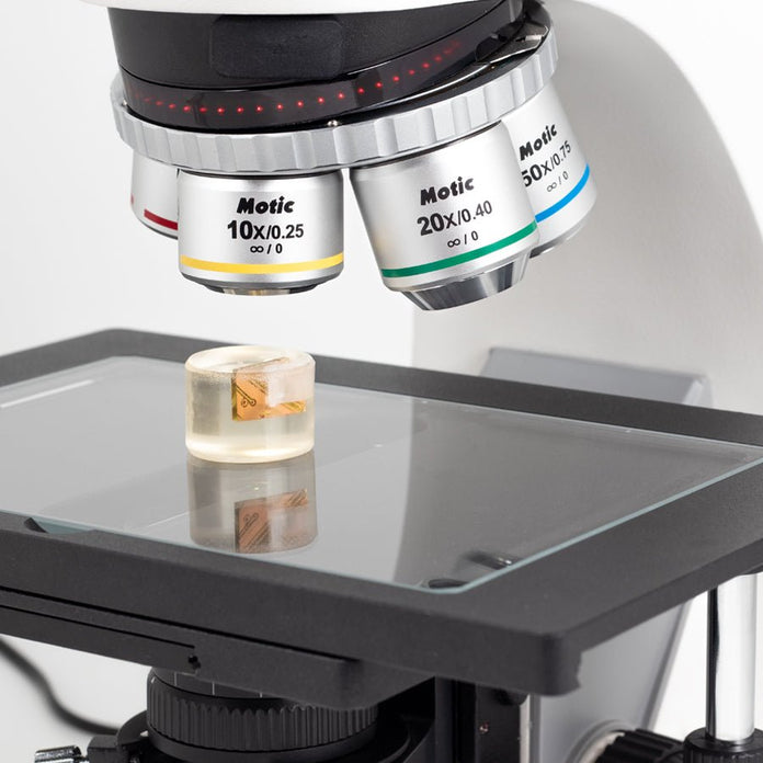 Motic Instruments - 1100104600201 - Panthera TEC-BF/RL/TL Upright Industrial Microscopes, 6x4 Stage (Trino)