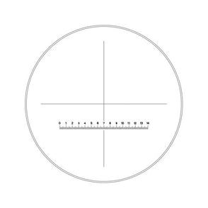 Motic Instruments - 1101001400152 - Graduated Line and Plain Cross Hair, Point 0.1mm, 14mm