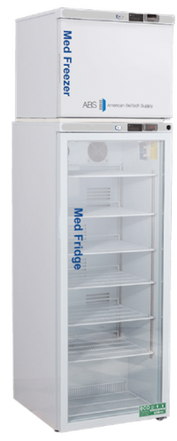 American Biotech Supply - PH-ABT-HC-RFC12G - 12 Cu. Ft. Pharmacy Refrigerator and Freezer Combination with Glass Door