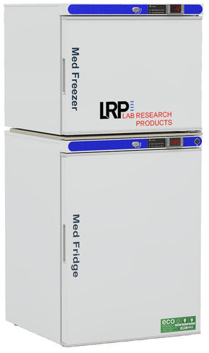 Lab Research Products (LRP) - PH-LRP-HC-RFC7SA - 7 Cu. Ft. Pharmacy Refrigerator & Auto Defrost Freezer Solid Door Combination