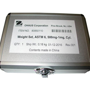 Ohaus - 80850110 - ASTM Class 6 Cylindrical Weight Set 500mg-1mg CYL