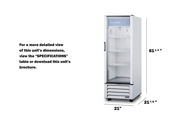 Accucold - ACR82L - 21" Wide Pharmacy Refrigerator