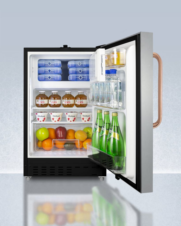 Accucold - ADA302BRFZSSTBCLHD - 21" Wide Built-in Refrigerator-Freezer, ADA Compliant, Left Hand Door