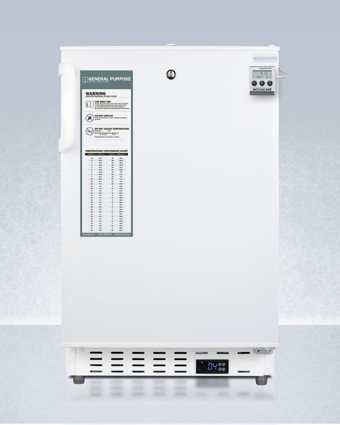 Accucold - ADA404REFALLHD - 20" Wide Built-In Healthcare All-Refrigerator, ADA Compliant, Left Hand Door