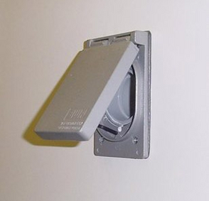 Lab Research Products (LRP) - AP225 - 2" Diameter Side Wall Port W/Exterior Self-Closing Metal Cover for Upright Refrigerators